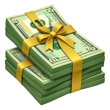 100 dollars paper money bundle sticker