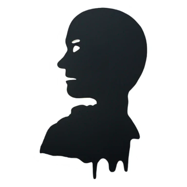 A shadow that represents grief sticker