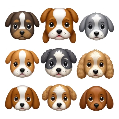 1 bulldog, 1 poodle, 1 husky, 1 dachshund sticker