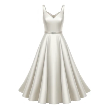 White short satin wedding dress sticker