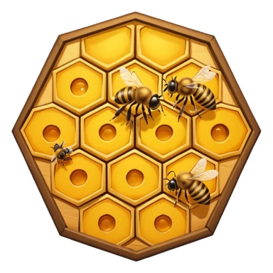 a natural bee hive with bees outside  sticker