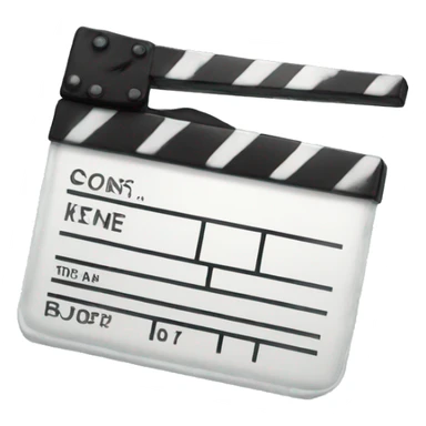 glass clapper board sticker