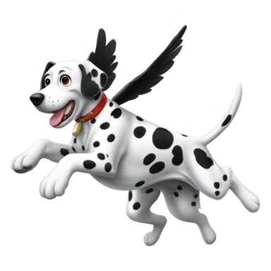 Two Dalmatian’s flying  sticker