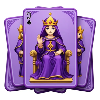 purple tarot playing card stack sticker
