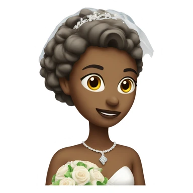 Woman getting married sticker