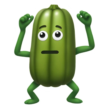 Pickle with arms and legs sticker