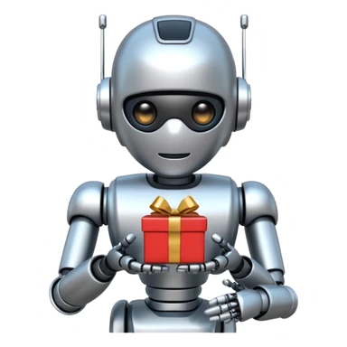 robot gift with an ai worker sticker