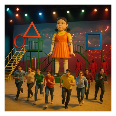 The Squid game  the game ( serie netflix)  dead game ( version parc atrraction) sticker