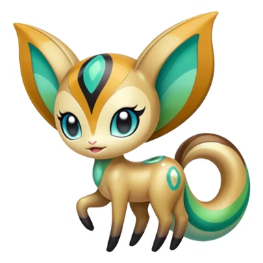 Colorful Exotic Meloetta-Keldeon-Kirby-Fakémon-creature-hybrid sticker