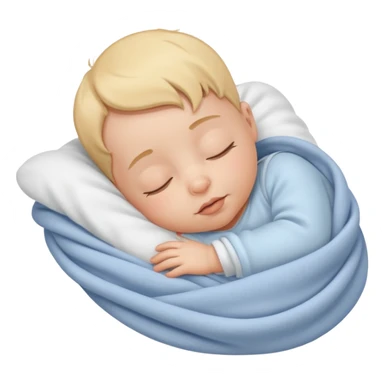 Baby sleeping in a blanket sticker