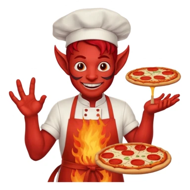Devil Pizza baker sticker