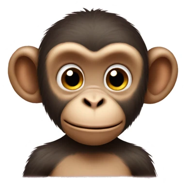a cute monkey sendig love sticker