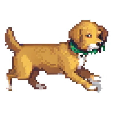playful dog sticker