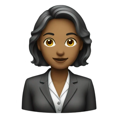 I want a emoji in apple design for hiring as woman  sticker