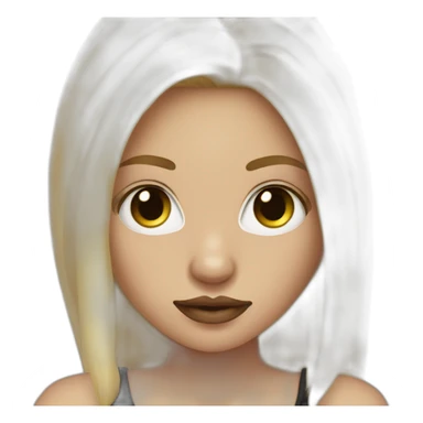 blonde hair girl with septum piercing sticker