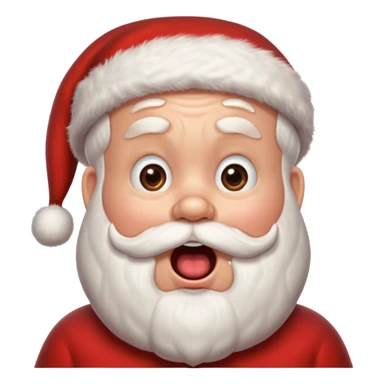 papai noel surpreso com a boca aberta sticker