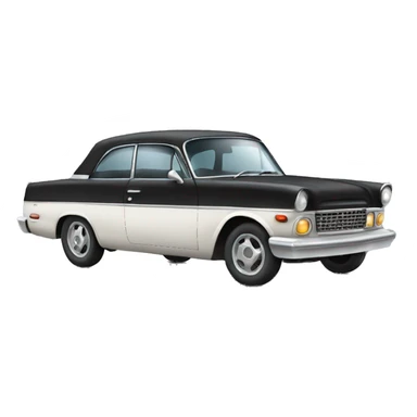 Black Old school car emoji sticker