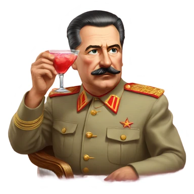 Stalin drinking a cosmo sticker