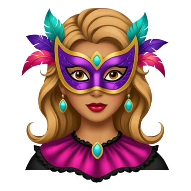 masquerade masked woman sticker