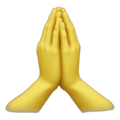 yellow Praying hands sticker