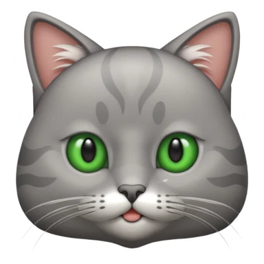 Un gato de color gris animado sticker