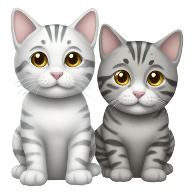 Two Silver tabby cats sticker