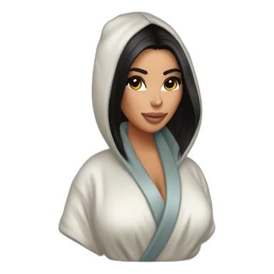 Kim kardashian in a bathrobe sticker
