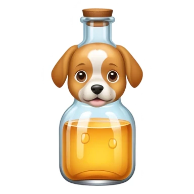 dog in bottle sticker