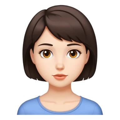 Brunette girl with short hair sticker