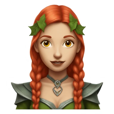 red head elf fantasy woman sticker