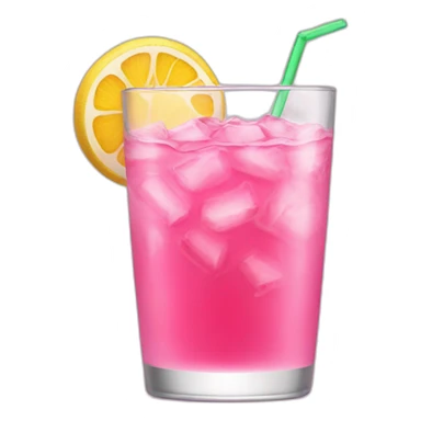 pink cat with coctail sticker