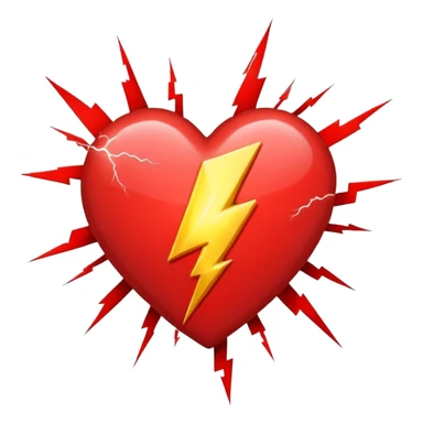Un corazón con un Rayo  sticker