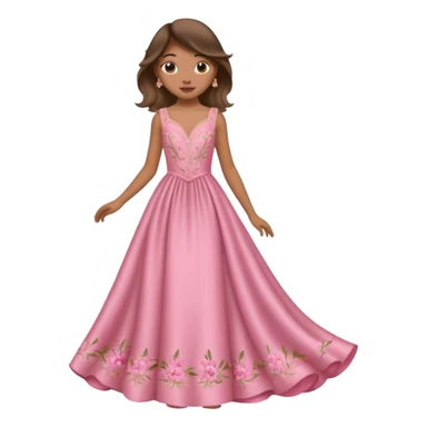 Gown in pink for kids sticker