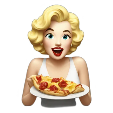 Marilyn monroe eating napolitana sticker