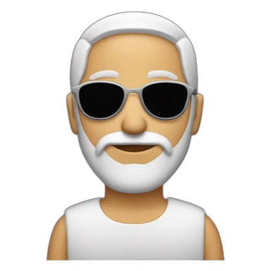 mysterious muslim man with 3 day beard, short blond hair on top and rose sunglass  sticker