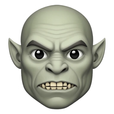 Semi-orco dnd estilo blanco y negro dibujo sticker