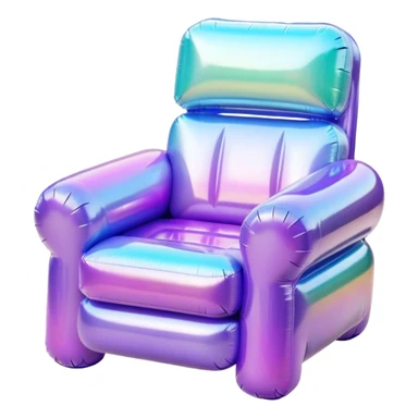 90’s Sparkly inflatable chair sticker