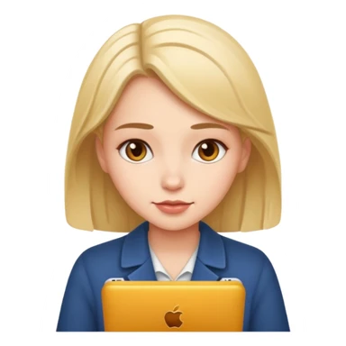 Girl typing sticker