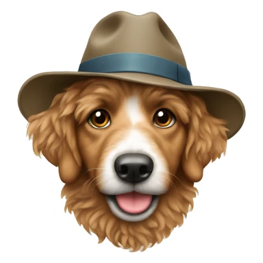 aussie doodle wearing a hat sticker
