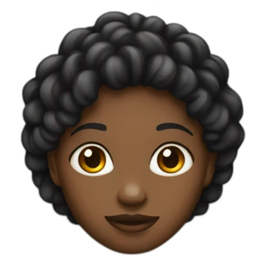 Fille noir avec des tresses sticker