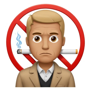 no smoking sign with a man sticker