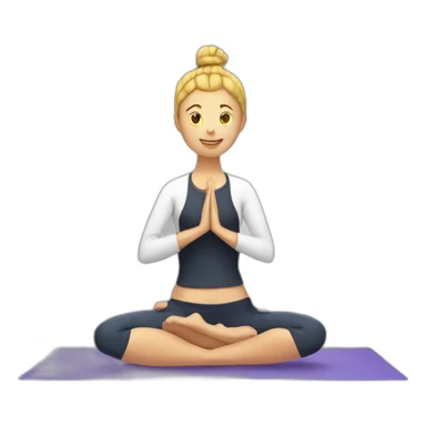yoga student with laptop sticker