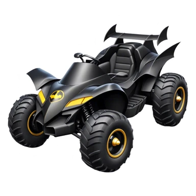batmobile atv with a smile sticker