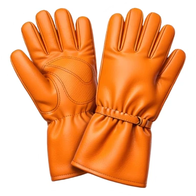 gloves: orange color sticker
