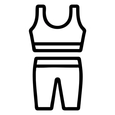 icon on the theme of sports bra and pants classes.  sticker