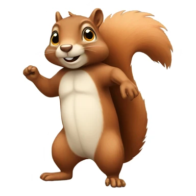 Squirrel with broken arm  sticker
