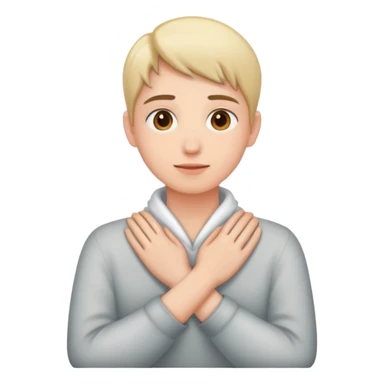 person with hands around their neck sticker