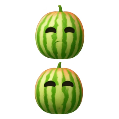 a ridiculous melon knight's head sticker