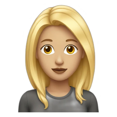 femme jeune et blonde sticker