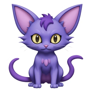 Purrloin-Noibat-Fakémon-hybrid-creature (full body)  sticker
